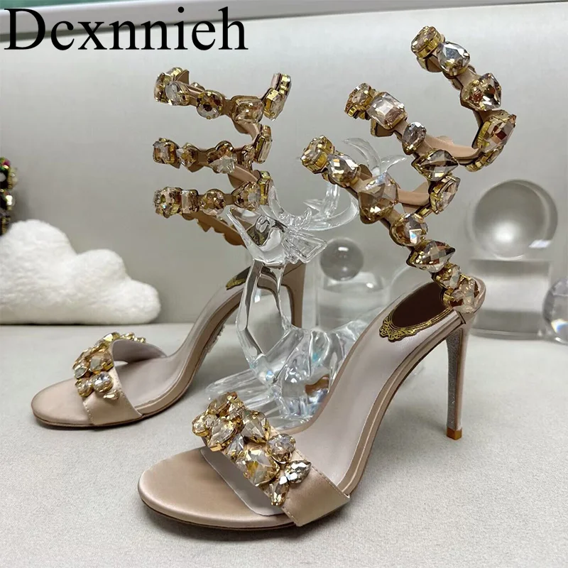 Summer New One line High Heel Shoes women Crystal Decorative Fairy Shoes Thin Heel Open Toe Sandals Banquet Dress Shoes women's
Summer New One line High Heel Shoes women Crystal Decorative Fairy Shoes Thin Heel Open Toe Sandals Banquet Dress Shoes women's