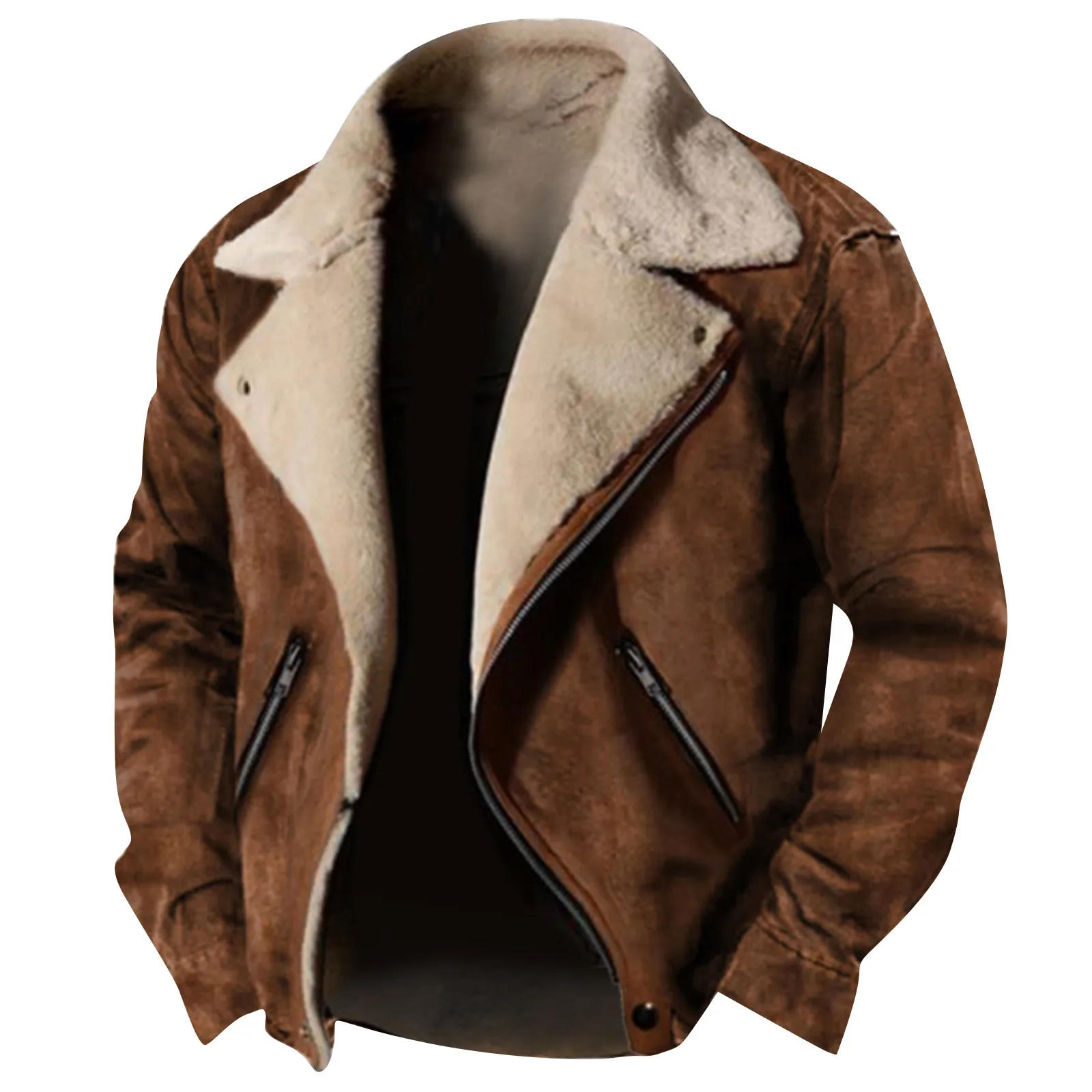 New Suede Fur All-In-One Jacket Male Motorcycle Jackets Thickened Warm Faux Leather Jacket Large Lapel Outdoor Coat Outwear Men
New Suede Fur All-In-One Jacket Male Motorcycle Jackets Thickened Warm Faux Leather Jacket Large Lapel Outdoor Coat Outwear Men