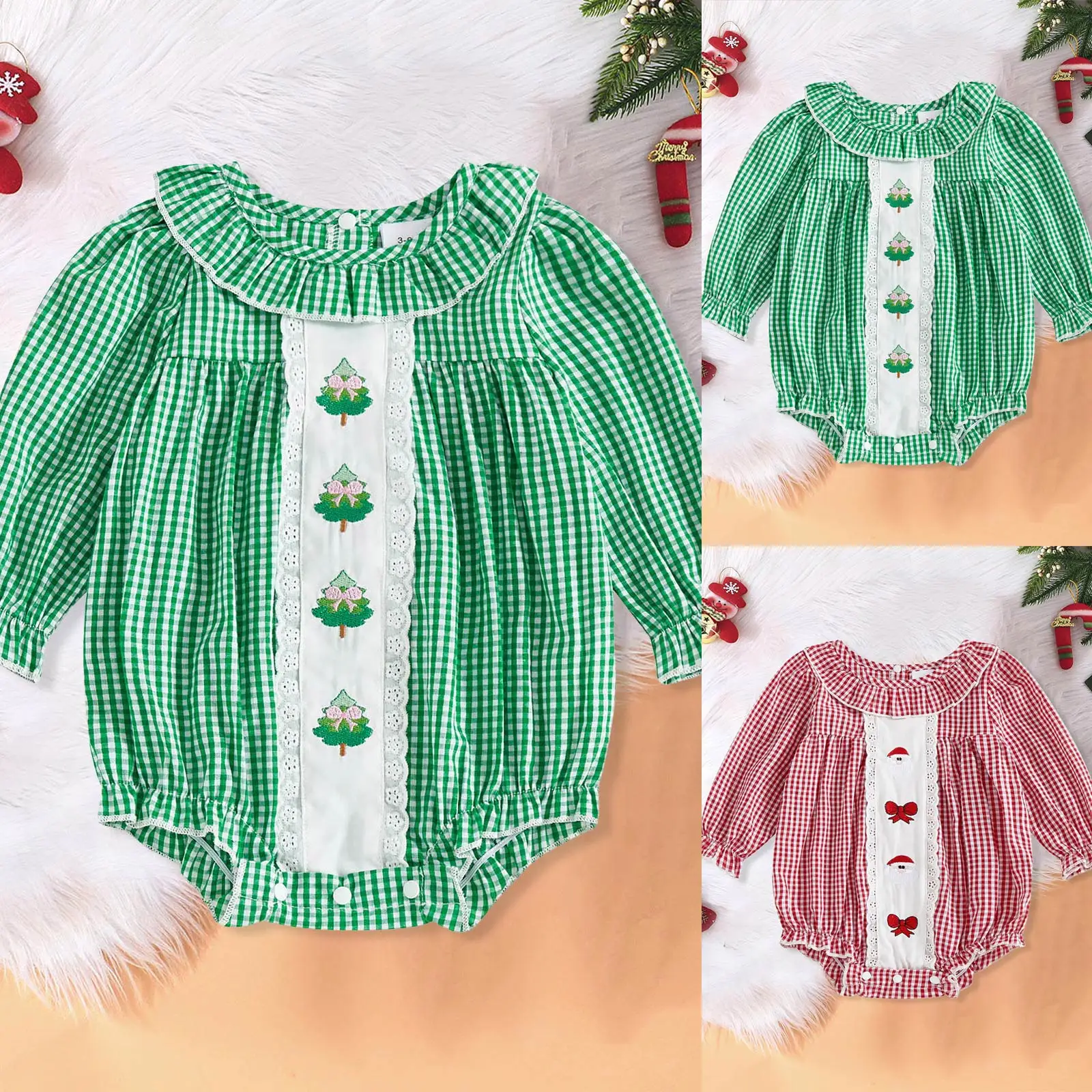 Baby Girl Long Sleeve Romper Comfortable Soft Fashionable Casual Christmas Cute Printed Plaid Bodysuit Toddler Crawling Clothes
Baby Girl Long Sleeve Romper Comfortable Soft Fashionable Casual Christmas Cute Printed Plaid Bodysuit Toddler Crawling Clothes