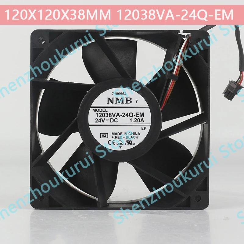 New original 12038VA-24Q-EM NMB 120X120X38MM 24V High airflow 1.20A 12CM 4-wire cooling fan
New original 12038VA-24Q-EM NMB 120X120X38MM 24V High airflow 1.20A 12CM 4-wire cooling fan