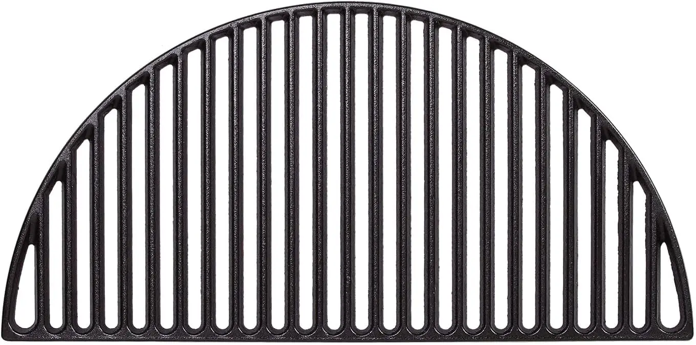 Durable Half-Moon Cast Iron Cooking Grate for 18-Inch Charcoal Grills and Smokers with Lifter Tool
Durable Half-Moon Cast Iron Cooking Grate for 18-Inch Charcoal Grills and Smokers with Lifter Tool