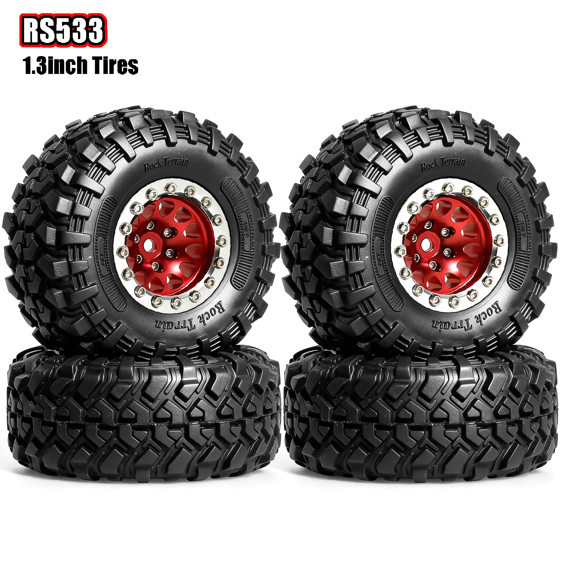 RED SPIDER 4pcs 1.3 inch Beadlock Wheel Rim Tire Outer diamete2.52inch for 1/18 1/24 TRX4M SCX24 AX24 FCX18 FCX24 RC Crawler Car
RED SPIDER 4pcs 1.3 inch Beadlock Wheel Rim Tire Outer diamete2.52inch for 1/18 1/24 TRX4M SCX24 AX24 FCX18 FCX24 RC Crawler Car