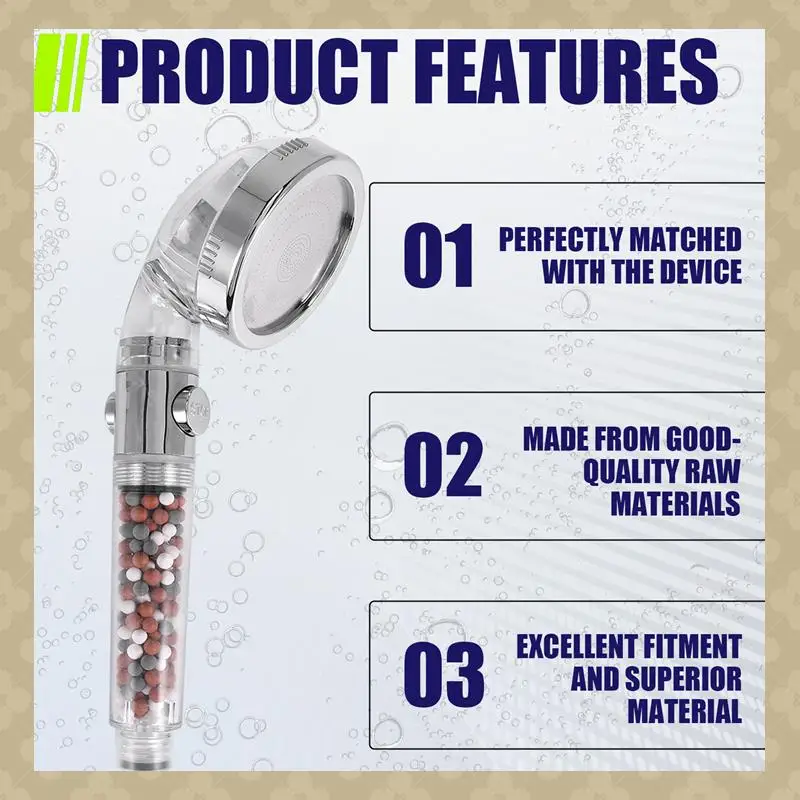 AB45 3 Modes SPA Filter Shower Head High Pressure Saving Water Handheld Shower Nozzle Premium Bathroom Water Filter
AB45 3 Modes SPA Filter Shower Head High Pressure Saving Water Handheld Shower Nozzle Premium Bathroom Water Filter