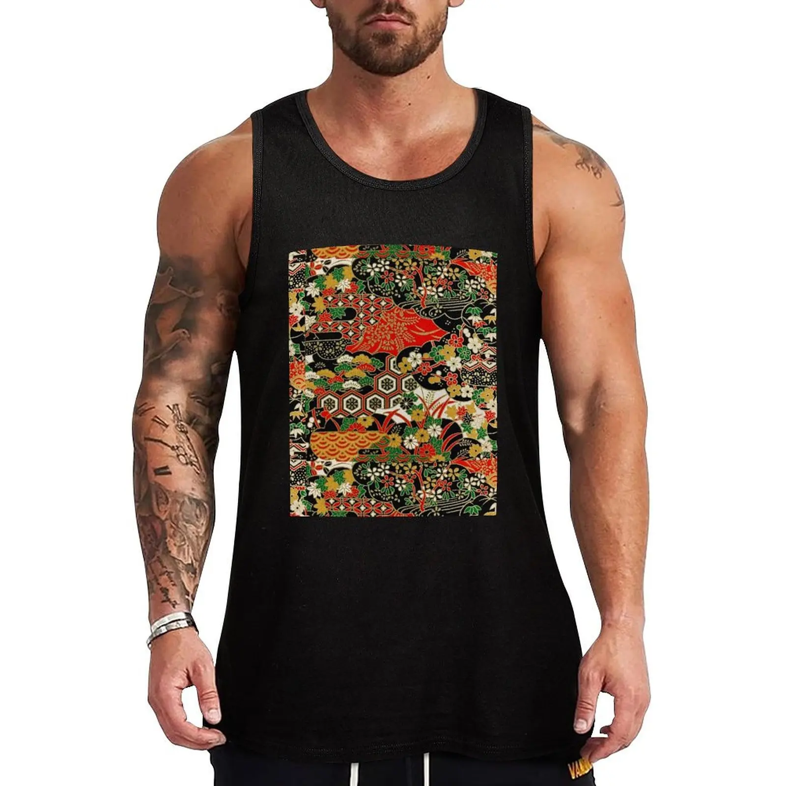 Traditional Japanese Pattern Tank Top Sports clothing muscle t-shirt sleeveless shirt man
Traditional Japanese Pattern Tank Top Sports clothing muscle t-shirt sleeveless shirt man