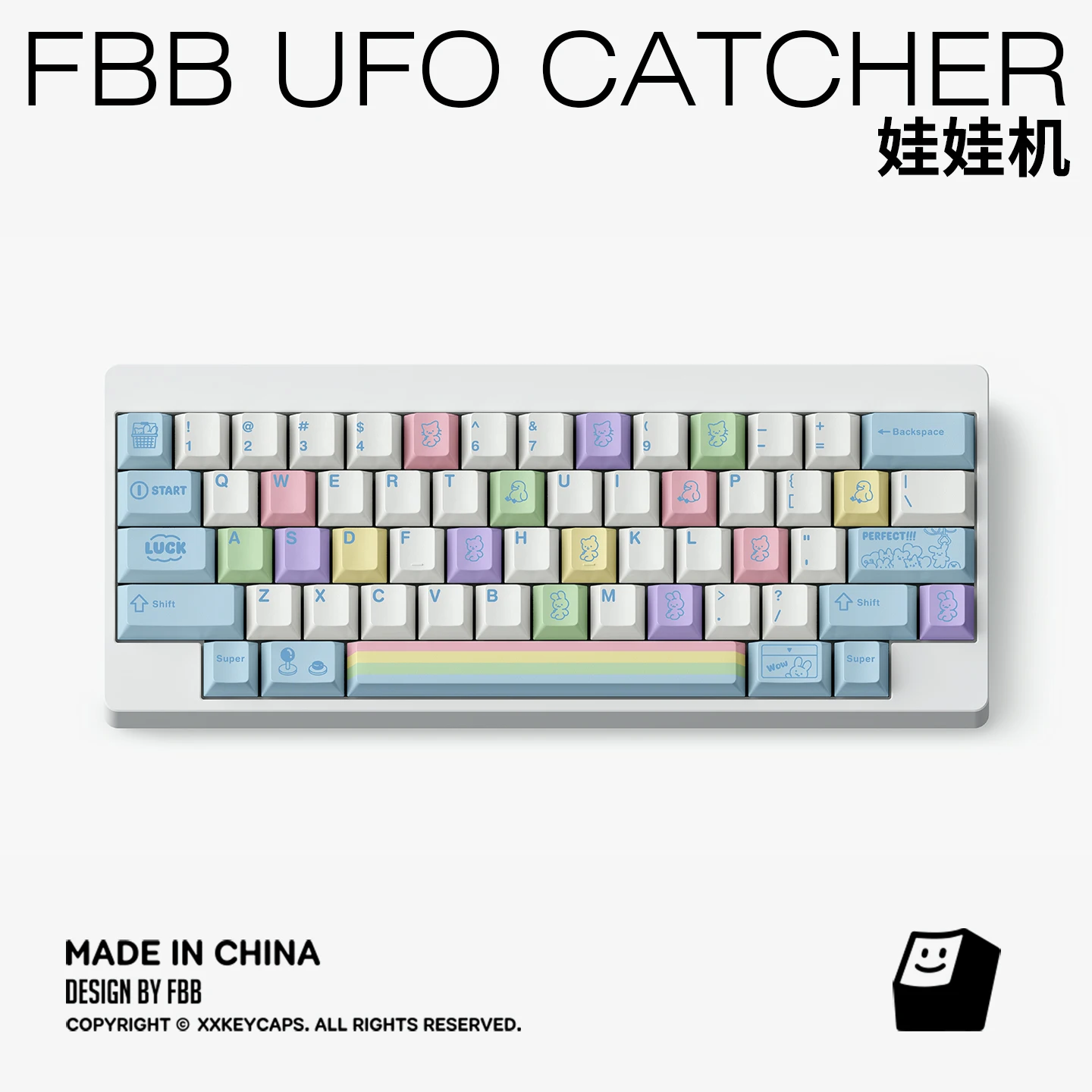 FBB Doll Machine Theme Keycaps Set Customized PBT Sublimation Cherry Profile Keyboard Caps for Mechanical Keyboard Accessories
FBB Doll Machine Theme Keycaps Set Customized PBT Sublimation Cherry Profile Keyboard Caps for Mechanical Keyboard Accessories