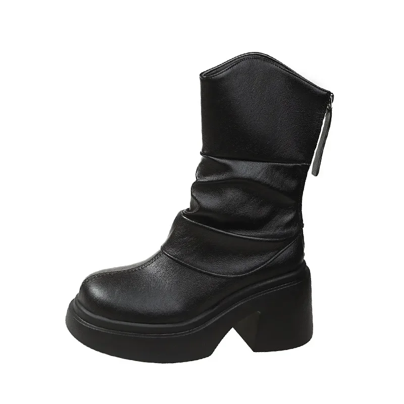 Platform Snow Ankle Boots for Women Chunky Leather Shoes Woman 2025 Trend Winter New Sneakers Goth Motorcycle Botas De Mujer
Platform Snow Ankle Boots for Women Chunky Leather Shoes Woman 2025 Trend Winter New Sneakers Goth Motorcycle Botas De Mujer
