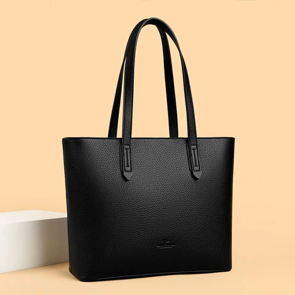 Women's Soft Leather Shoulder Bag Luxury Designer Handbag Ladies Solid Color Casual Large Tote Bag Messenger Commuter Sac A Main
Women's Soft Leather Shoulder Bag Luxury Designer Handbag Ladies Solid Color Casual Large Tote Bag Messenger Commuter Sac A Main