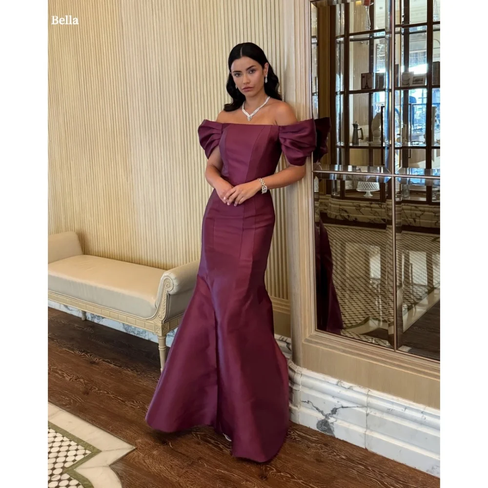 Bella Customized Red One Shoulder Strapless robes de soirée Mermaid Satin Backless Party Dresses Floor-Length Prom Dress 2025
Bella Customized Red One Shoulder Strapless robes de soirée Mermaid Satin Backless Party Dresses Floor-Length Prom Dress 2025
