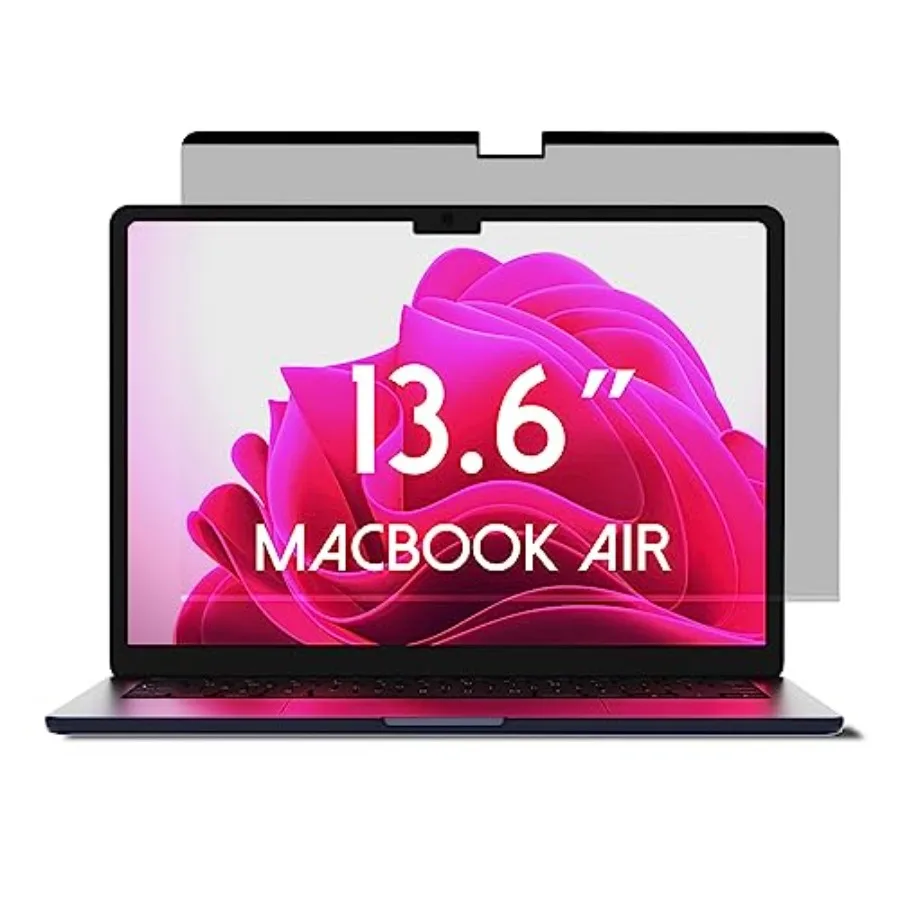 Magnetic Privacy Screen for MacBook Air 13 13.6 Inch 2022-2026,Removable Laptop Privacy Filter, Black, Blue Light Blocking Shie
Magnetic Privacy Screen for MacBook Air 13 13.6 Inch 2022-2026,Removable Laptop Privacy Filter, Black, Blue Light Blocking Shie
