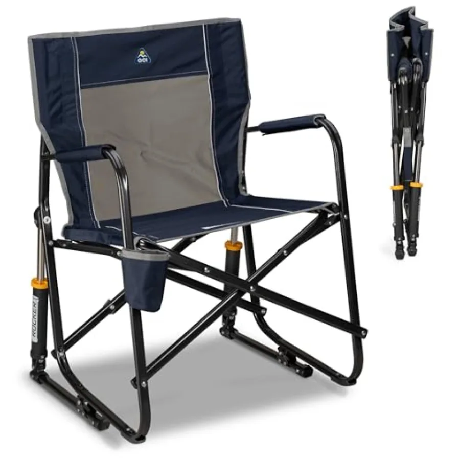 Freestyle Rocker Camping Chair Portable Folding Rocking Chair with Solid Durable Armrests Drink Holder and Comfortable Backrest
Freestyle Rocker Camping Chair Portable Folding Rocking Chair with Solid Durable Armrests Drink Holder and Comfortable Backrest