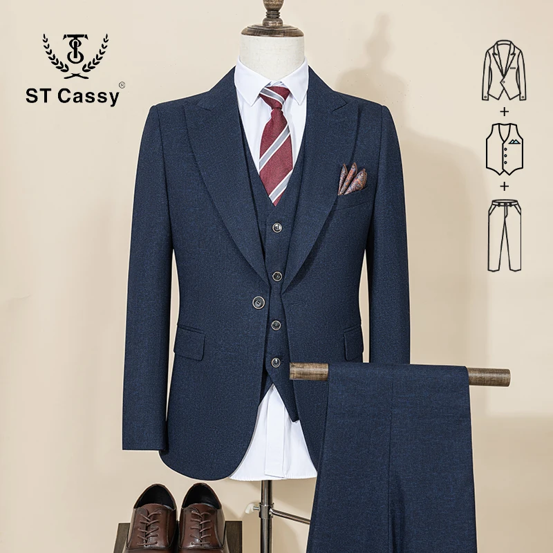 ST Cassy High Quality Male Groom Wedding Blazers Slim fit casual evening gown Business Office khaki Men's Suits
ST Cassy High Quality Male Groom Wedding Blazers Slim fit casual evening gown Business Office khaki Men's Suits