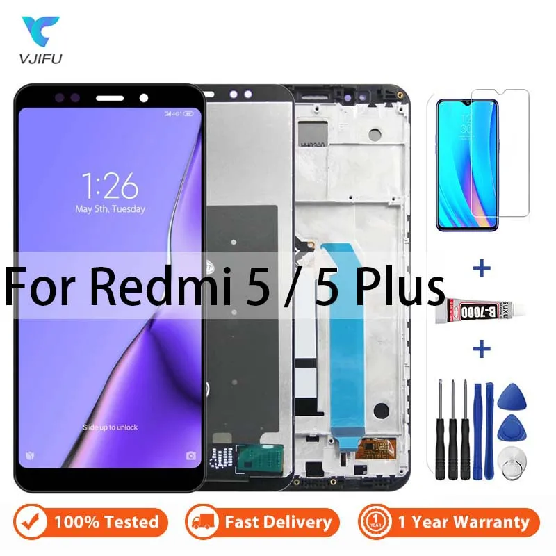 ЖК-дисплей для Xiaomi Redmi 5, ЖК-дисплей, сенсорный экран для Redmi 5 Plus, дигитайзер для замены MEG7 MDG1 с бесплатной отверткой, инструментами
ЖК-дисплей для Xiaomi Redmi 5, ЖК-дисплей, сенсорный экран для Redmi 5 Plus, дигитайзер для замены MEG7 MDG1 с бесплатной отверткой, инструментами