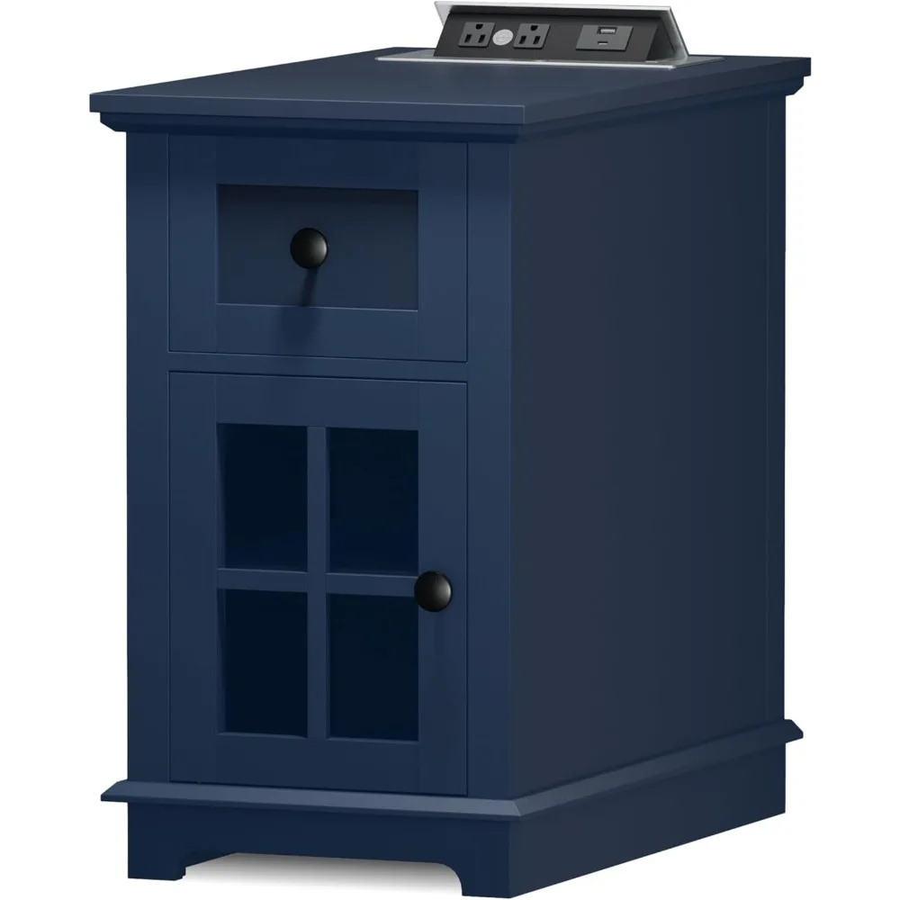 Narrow End Table with Charging Station, Flip Top Side Table with Outlets & USB-C, 1 Drawer & Adjustable Shelf, Wood Nig
Narrow End Table with Charging Station, Flip Top Side Table with Outlets & USB-C, 1 Drawer & Adjustable Shelf, Wood Nig