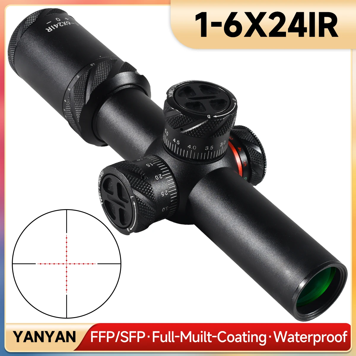 1-6x24IR Tactical Rifle Scopes Red Green Dot Focus Airsoft Riflescope Adjustable Gear for Hunting Optical Sight
1-6x24IR Tactical Rifle Scopes Red Green Dot Focus Airsoft Riflescope Adjustable Gear for Hunting Optical Sight