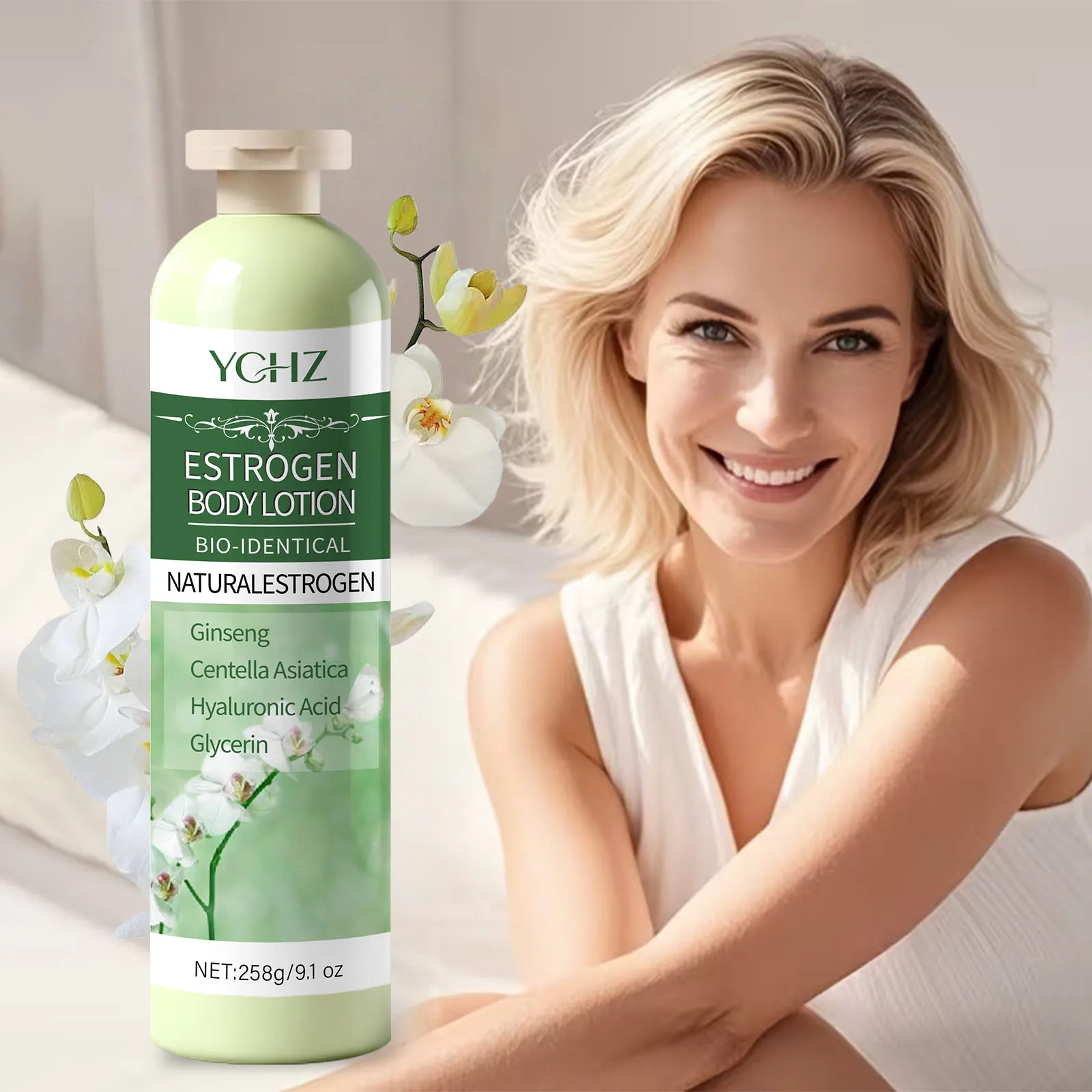 Women's Mood Care Cream, Female Estrogen Cream, Body Care Cream, Body Harmony, Alcohol-Free, Pleasant Fragrance, Suitable for All Skin Types, Made with Natural Ingredients
Women's Mood Care Cream, Female Estrogen Cream, Body Care Cream, Body Harmony, Alcohol-Free, Pleasant Fragrance, Suitable for All Skin Types, Made with Natural Ingredients