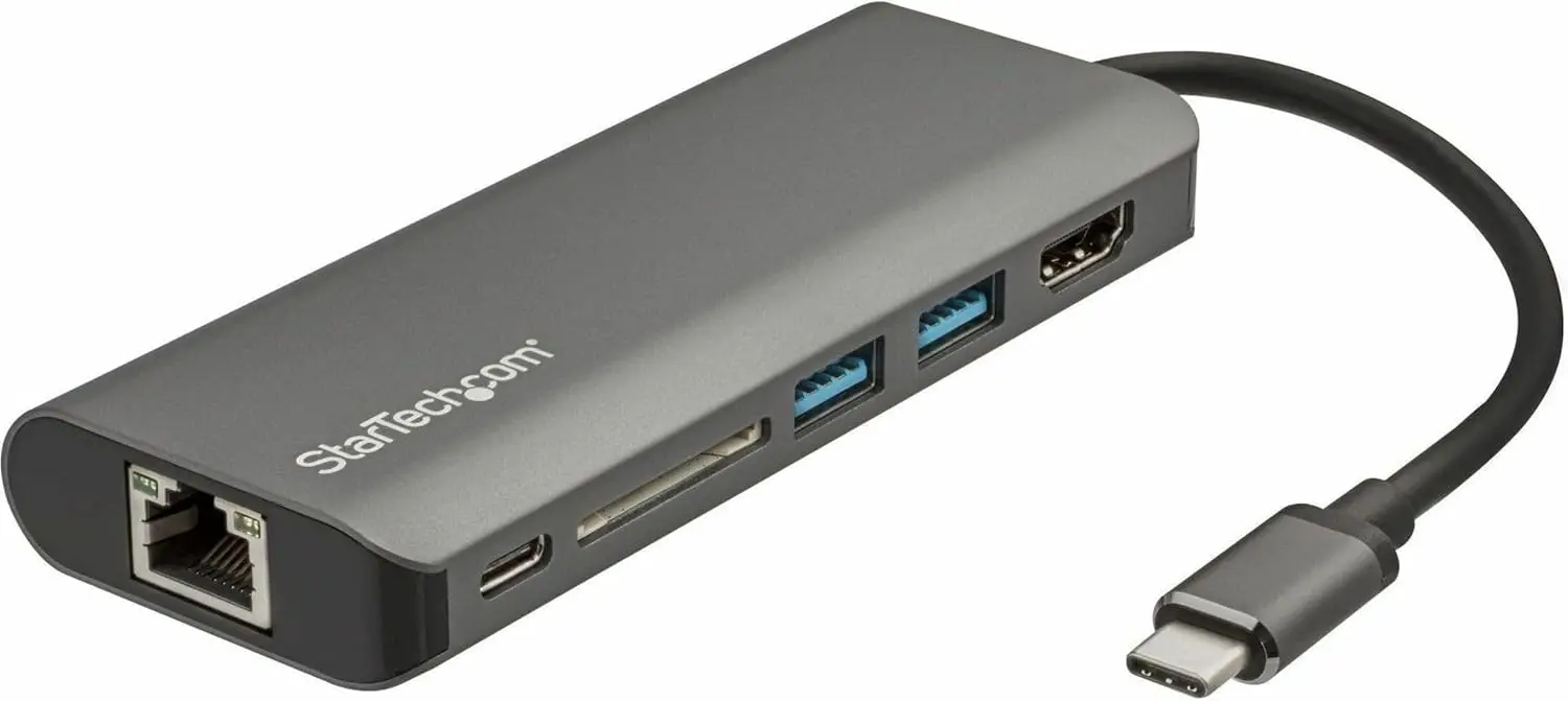 6-in-1 USB-C Hub: 4K HDMI, 3 USB-A, SD Card, GbE, 60W PD, Travel Dock for Laptops
6-in-1 USB-C Hub: 4K HDMI, 3 USB-A, SD Card, GbE, 60W PD, Travel Dock for Laptops