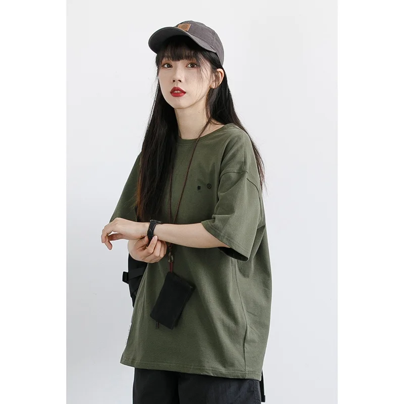 Retro Washed Letter Print T-Shirt Unisex Loose Fit Summer Half Sleeve Student Style Streetwear round Neck Cotton Tee
Retro Washed Letter Print T-Shirt Unisex Loose Fit Summer Half Sleeve Student Style Streetwear round Neck Cotton Tee