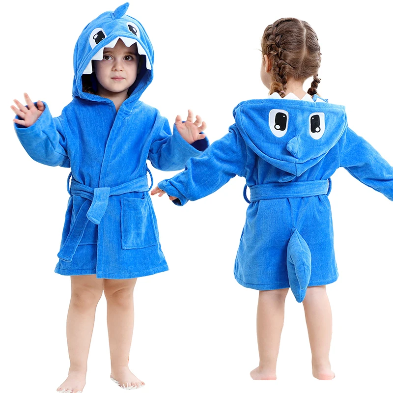 MICHLEY Shark Dinosaur Hooded Baby Bathrobe Cotton Soft Infant Bath Towel Robe Pajamas Solid For Kids Boy Girl Children 1-5T
MICHLEY Shark Dinosaur Hooded Baby Bathrobe Cotton Soft Infant Bath Towel Robe Pajamas Solid For Kids Boy Girl Children 1-5T
