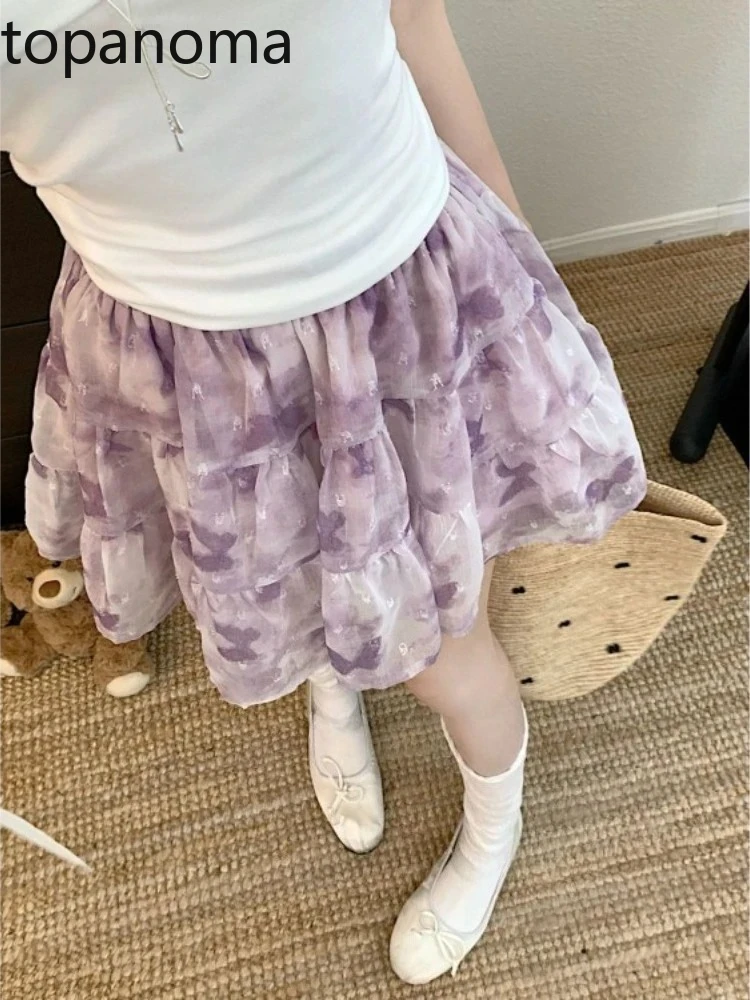 Topanoma Floral Printed Mini Skirts Women Summer 2025 New Fashion Stretch High Waist Sweet Elegant Cake Skirt Female Casual
Topanoma Floral Printed Mini Skirts Women Summer 2025 New Fashion Stretch High Waist Sweet Elegant Cake Skirt Female Casual