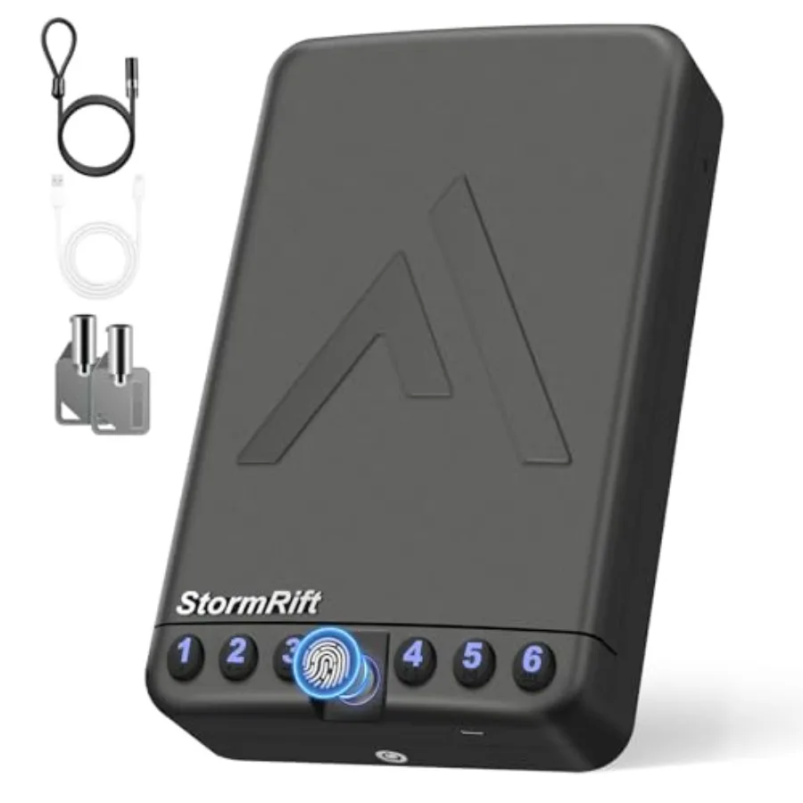 Маленький сейф для пистолета - Биометрический сейф-бокс для пистолета с цифровым замком и доступом по отпечатку пальца, портативный, с быстрым доступом
Маленький сейф для пистолета - Биометрический сейф-бокс для пистолета с цифровым замком и доступом по отпечатку пальца, портативный, с быстрым доступом