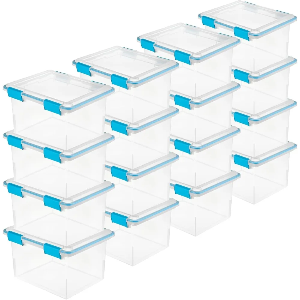 16-Pack Gasket Box, Weather-Resistant Storage Bins with Latching Lids, 32 Quart
16-Pack Gasket Box, Weather-Resistant Storage Bins with Latching Lids, 32 Quart