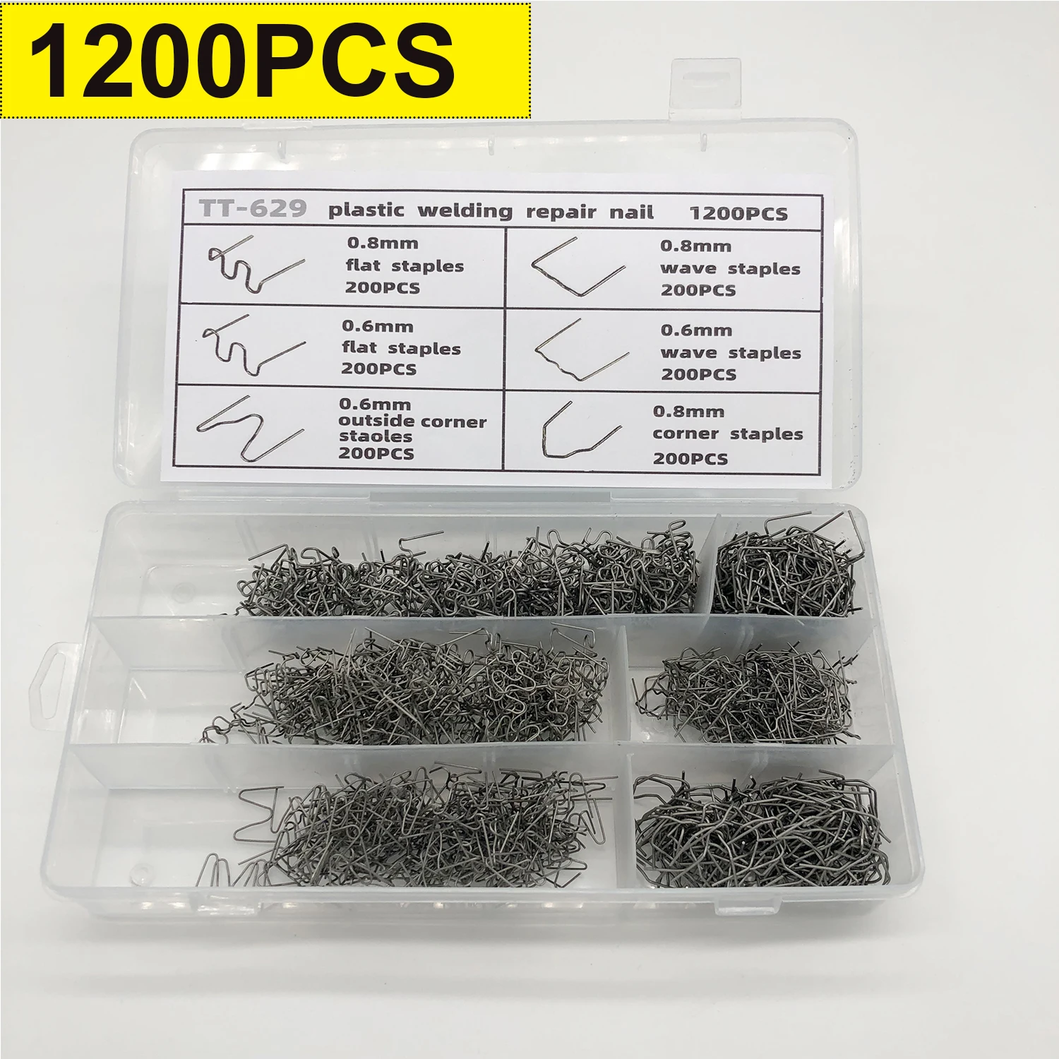 1200PCS Hot Stapler Staples For Plastic Welder Automotive Repair Welding Car Bumper Repair Welding Machine Tool Accessories
1200PCS Hot Stapler Staples For Plastic Welder Automotive Repair Welding Car Bumper Repair Welding Machine Tool Accessories