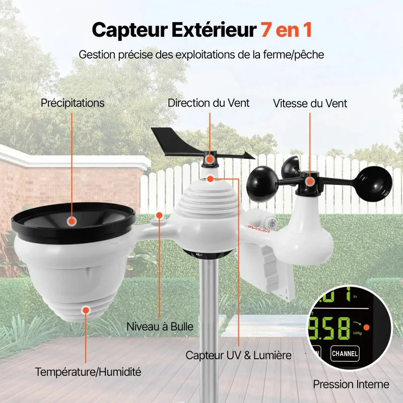 【Trending】TX 7-in-1 Wi-Fi Weather Station, 7.5 in Color Display Solar Wireless Outdoor Sensor Alarm Alerts for Temperature Humid
【Trending】TX 7-in-1 Wi-Fi Weather Station, 7.5 in Color Display Solar Wireless Outdoor Sensor Alarm Alerts for Temperature Humid