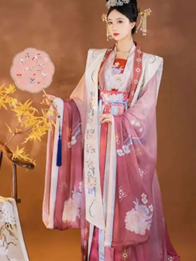 Китайская традиционная женская одежда Hanfu для народных танцев, карнавальный костюм династии Сун, ретро-костюм для девочек, красные, розовые, синие комплекты Hanfu
Китайская традиционная женская одежда Hanfu для народных танцев, карнавальный костюм династии Сун, ретро-костюм для девочек, красные, розовые, синие комплекты Hanfu