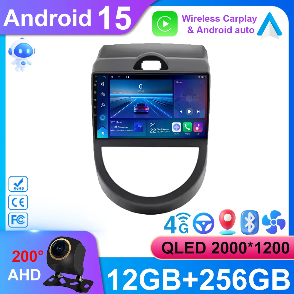 Android 15 For Kia Soul 1 AM 2008 2009 2010 2011 Carplay Auto Car Radio Multimedia Player Auto Radio GPS Navigation BT Head Unit
Android 15 For Kia Soul 1 AM 2008 2009 2010 2011 Carplay Auto Car Radio Multimedia Player Auto Radio GPS Navigation BT Head Unit