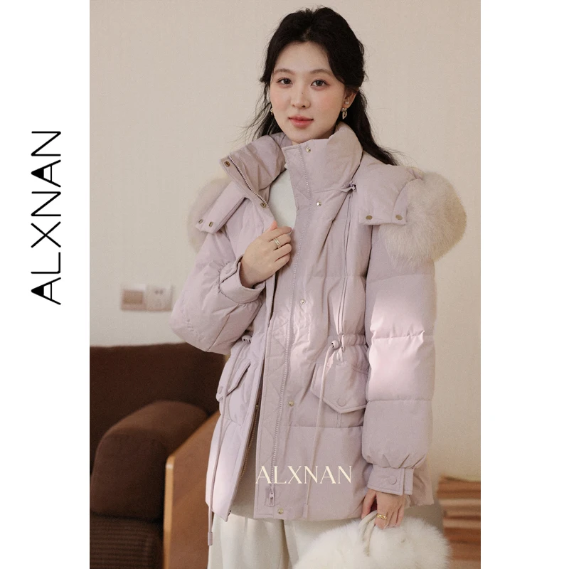 ALXNAN Women's Down Jacket 90% White Duck Down Purple Detachable Fur Collar Puffer Coat Warm Outerwear Fashion Parka 2026 L59132
ALXNAN Women's Down Jacket 90% White Duck Down Purple Detachable Fur Collar Puffer Coat Warm Outerwear Fashion Parka 2026 L59132
