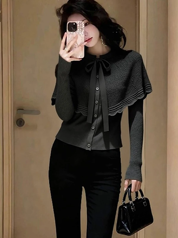 Корейский женский свитер с завязками на плечах, длинными рукавами и круглым вырезом, универсальный, стройнящий, для весны, лета и осени
Корейский женский свитер с завязками на плечах, длинными рукавами и круглым вырезом, универсальный, стройнящий, для весны, лета и осени