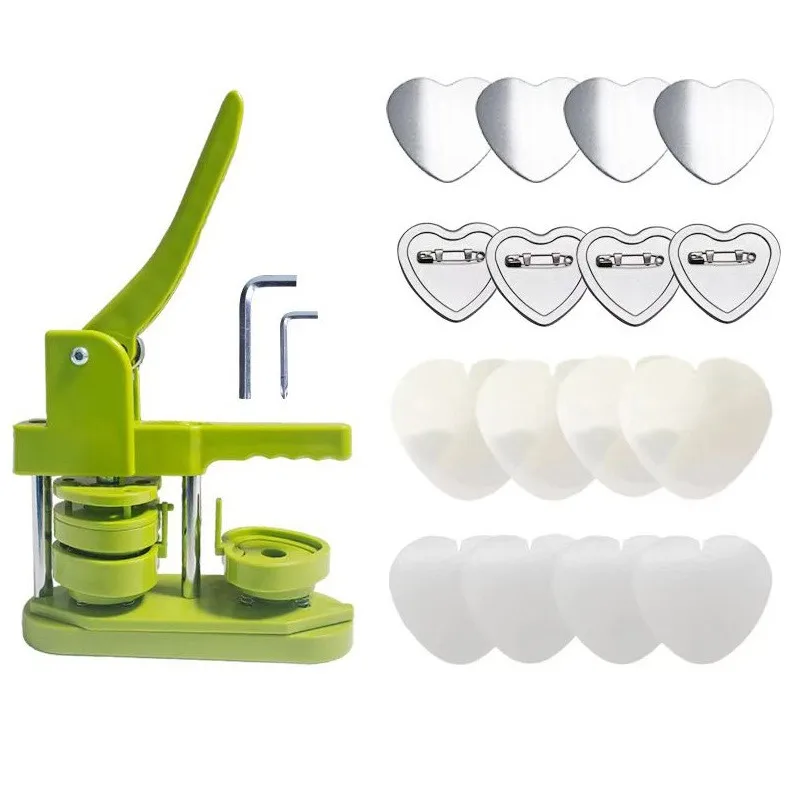 57*53mm Heart Shape Blank Badge Button Making Machine Button Badge Maker Machine
57*53mm Heart Shape Blank Badge Button Making Machine Button Badge Maker Machine