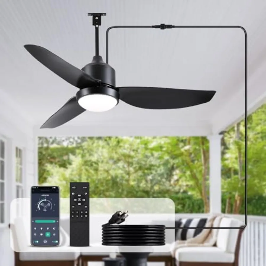 Waterproof Outdoor Ceilg-Fan with Light - " Modern Ceilg Fans with 3 Colors LED Light App and Remote Control Quiet DC Motor for
Waterproof Outdoor Ceilg-Fan with Light - " Modern Ceilg Fans with 3 Colors LED Light App and Remote Control Quiet DC Motor for
