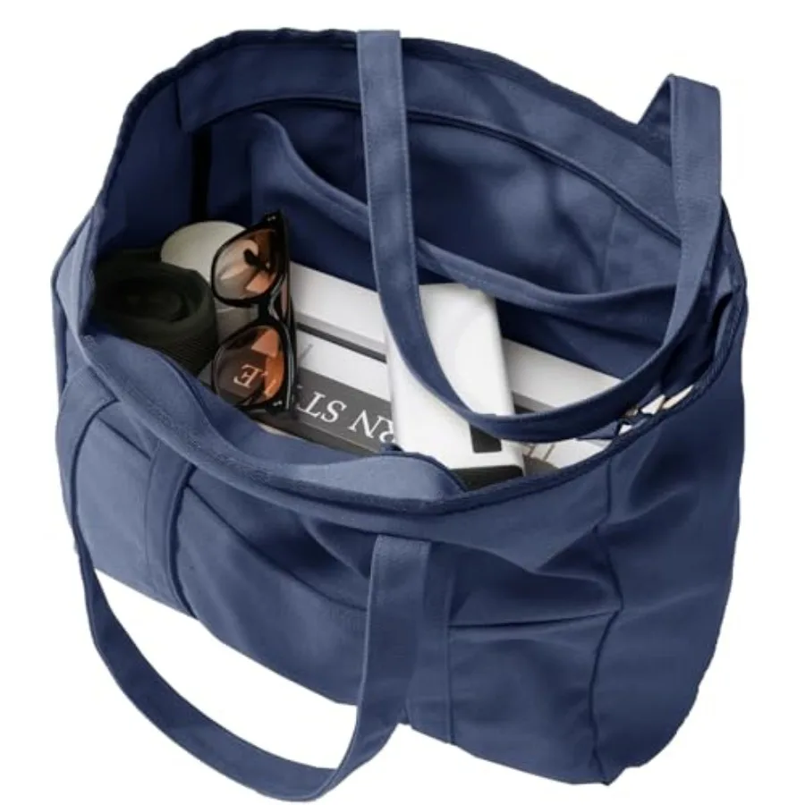 Bagelite Extra Large Canvas Tote Bag for Women Men, Utility Work Bags with Zipper
Bagelite Extra Large Canvas Tote Bag for Women Men, Utility Work Bags with Zipper