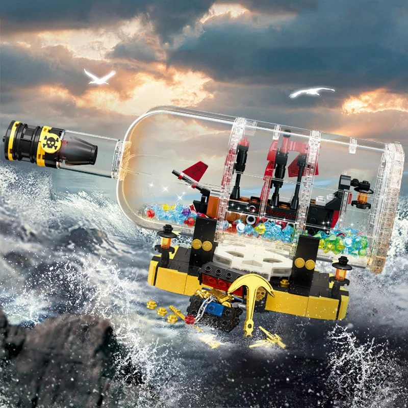 Drifting Bottle Sailing Ship DIY Assembly Model Creative Desktop Ornament Small Particle Building Block Toy
Drifting Bottle Sailing Ship DIY Assembly Model Creative Desktop Ornament Small Particle Building Block Toy