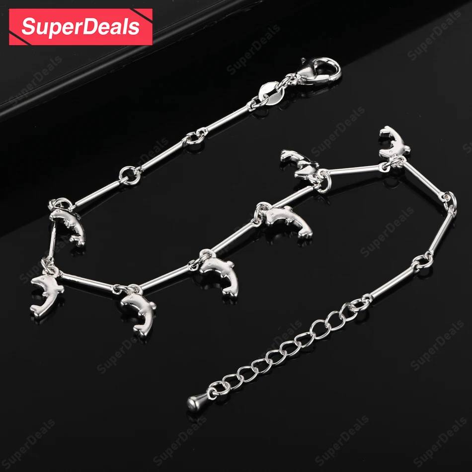 SuperDeals 925 Sterling Silver Dolphin Pendant Chain Bracelet Women Engagement Wedding Accessories Party Fashion Jewelry Gift
SuperDeals 925 Sterling Silver Dolphin Pendant Chain Bracelet Women Engagement Wedding Accessories Party Fashion Jewelry Gift