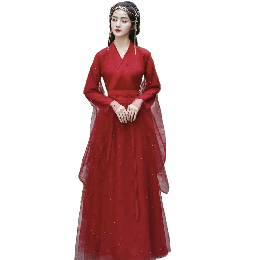 Red TV film performance stage wear Women Hanfu Chinese Ancient Wedding Dress fancy party dance Costume Outfit For Lady
Red TV film performance stage wear Women Hanfu Chinese Ancient Wedding Dress fancy party dance Costume Outfit For Lady