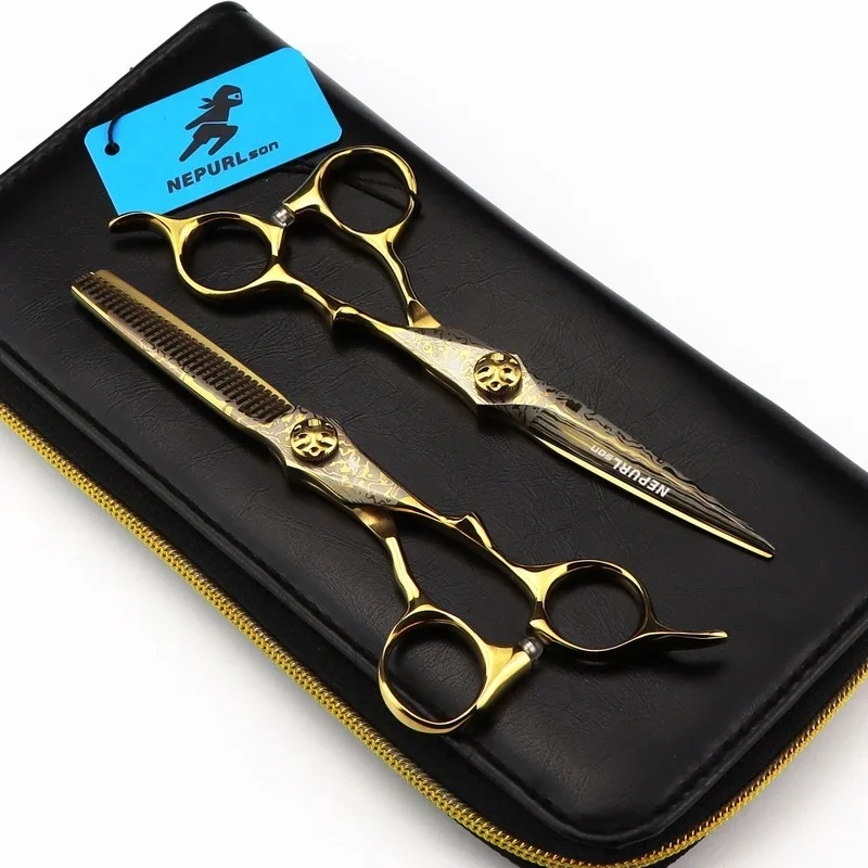 Professional Damascus 6 inch Hair Scissors Hair Cutting Scissor Barber Tools Haircut Thinning Shears Set Hairdressing Scissors
Professional Damascus 6 inch Hair Scissors Hair Cutting Scissor Barber Tools Haircut Thinning Shears Set Hairdressing Scissors