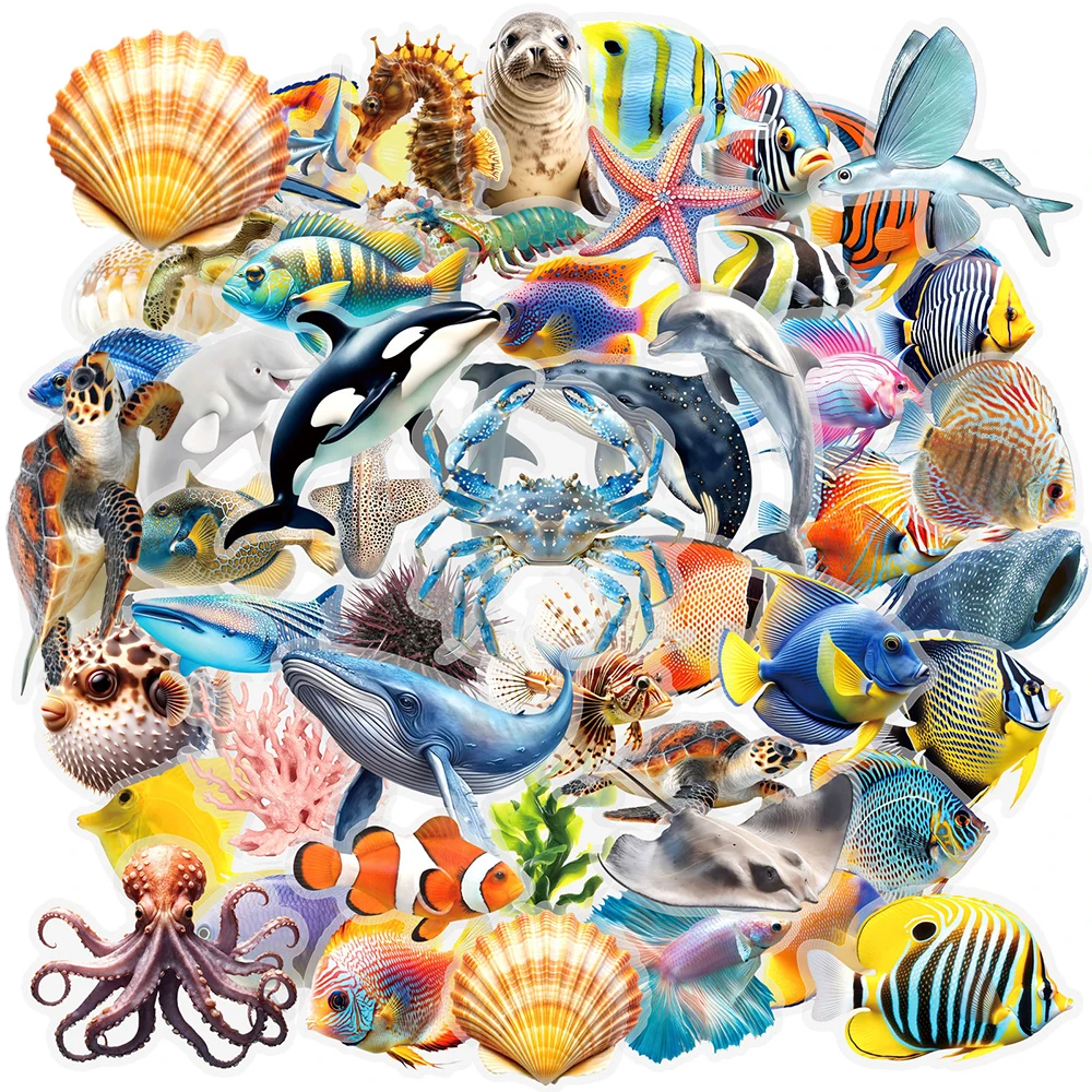 10/30/50pcs Funny Cartoon Marine Animals Stickers Transparent PET Decals Decoration Luggage Notebook Phone Graffiti Sticker Pack
10/30/50pcs Funny Cartoon Marine Animals Stickers Transparent PET Decals Decoration Luggage Notebook Phone Graffiti Sticker Pack