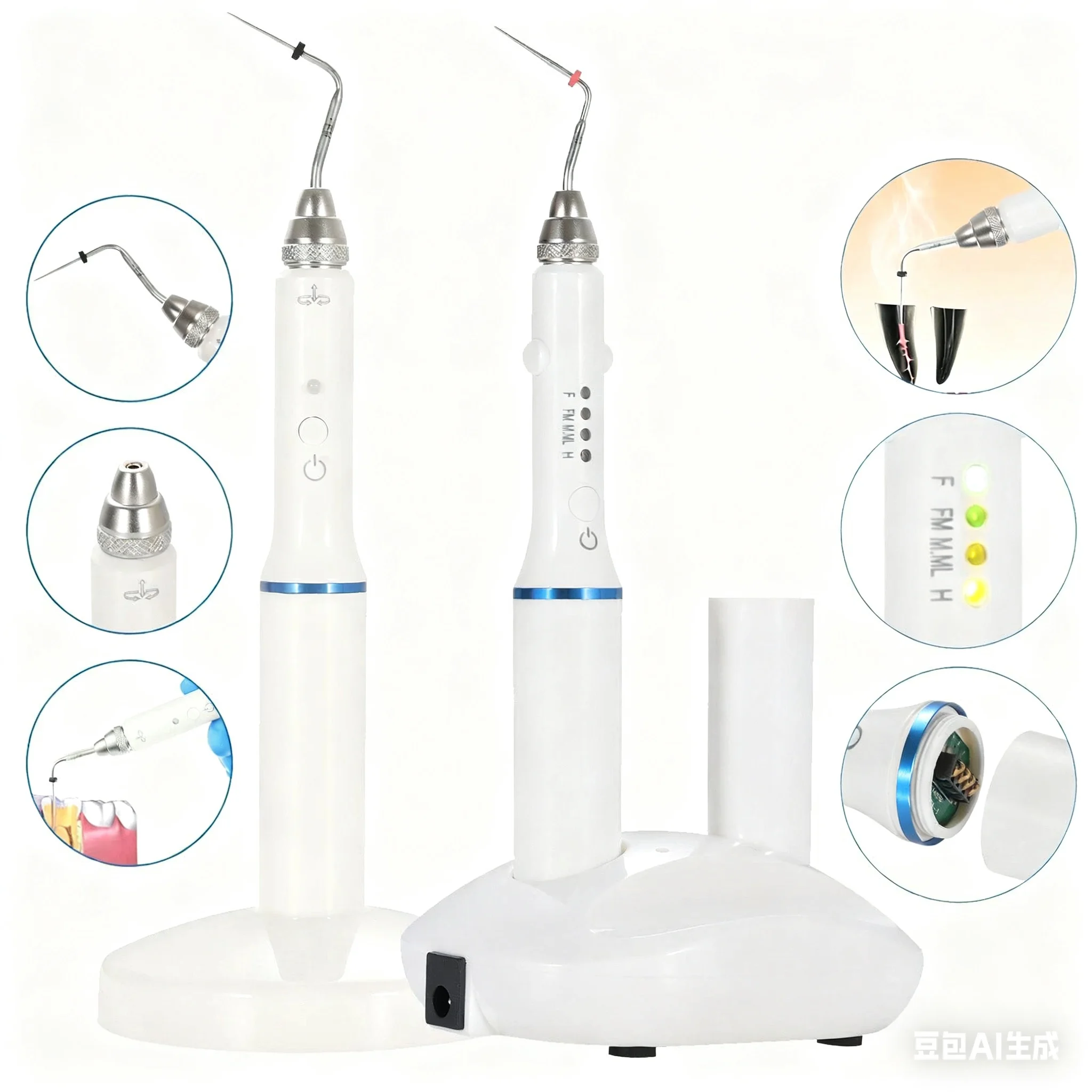 Стоматологическая беспроводная система быстрой обтурации гуттаперча, эндодонтическая ручка с подогревом, корневой канал с 2/4 наконечниками
Стоматологическая беспроводная система быстрой обтурации гуттаперча, эндодонтическая ручка с подогревом, корневой канал с 2/4 наконечниками