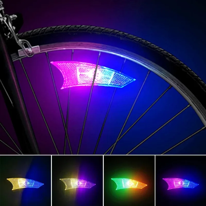 Rainproof Colorful Refractive Reflective Bicycle Wheel Lamp LED Front Rear Spoke Lights Cycling Decoration Light Accessories 
Rainproof Colorful Refractive Reflective Bicycle Wheel Lamp LED Front Rear Spoke Lights Cycling Decoration Light Accessories