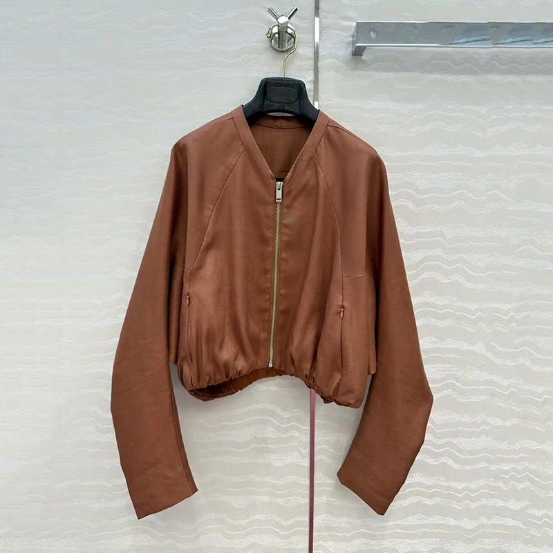 Women's jacket New high-quality linen blended V-neck long sleeved top for autumn 2025 casual versatile Women's coat outerwears
Women's jacket New high-quality linen blended V-neck long sleeved top for autumn 2025 casual versatile Women's coat outerwears