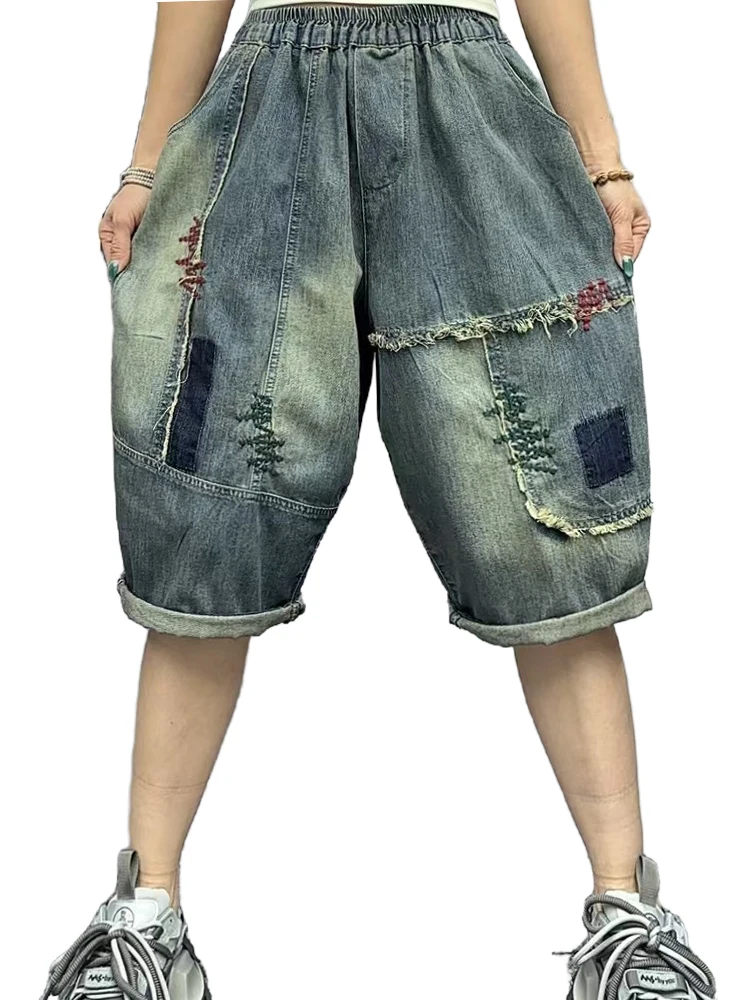 Amax luluE Fashion Summer Denim Pants Womens Loose Leisure Embroidery Jeans Ladies Classic Elastic Waist Luxury Harem Trousers
Amax luluE Fashion Summer Denim Pants Womens Loose Leisure Embroidery Jeans Ladies Classic Elastic Waist Luxury Harem Trousers