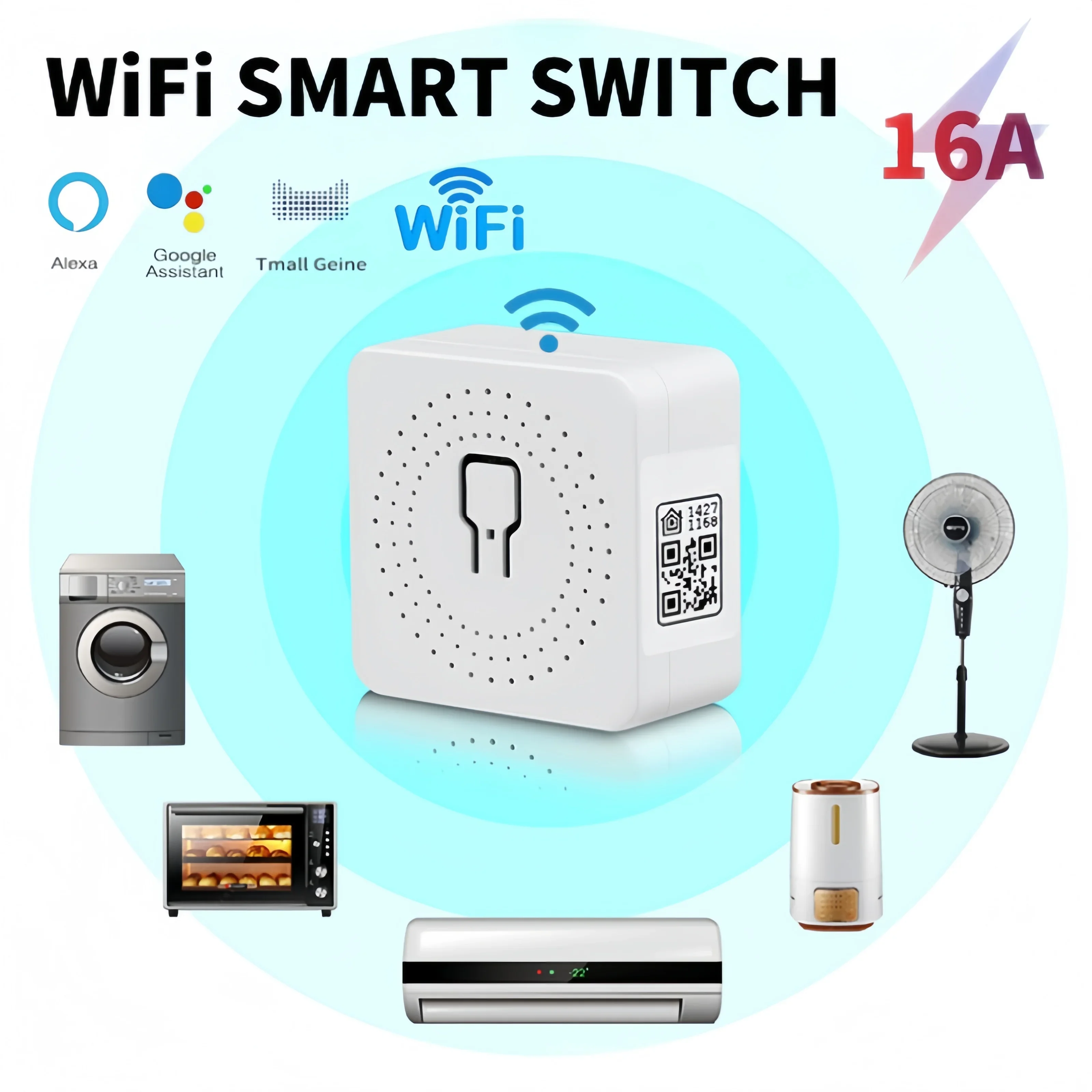 Smart WiFi Switch APP Remote Control Alexa Voice Control Compatible for Home Office Smart Home Automation Electrical Switch
Smart WiFi Switch APP Remote Control Alexa Voice Control Compatible for Home Office Smart Home Automation Electrical Switch