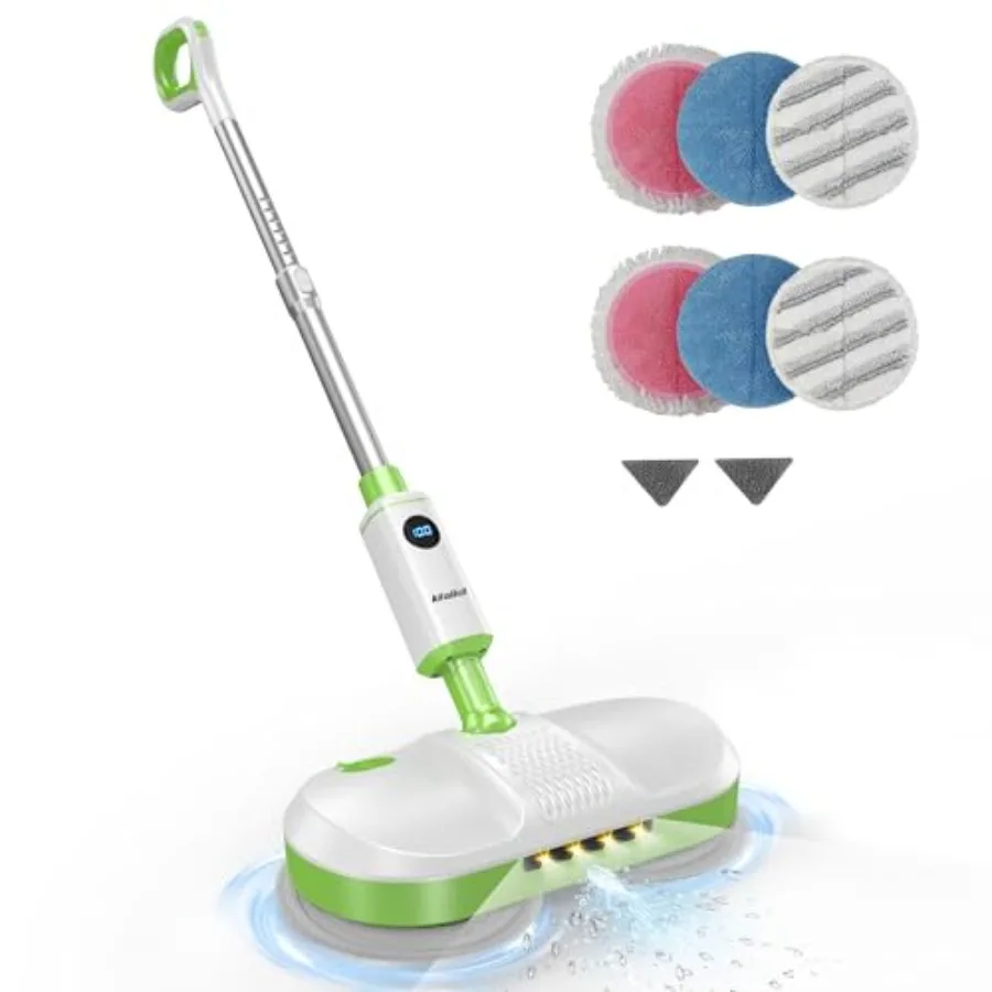 Cordless Electric Mop, Electric Mop Floor Cleaner with LED Headlight Water Sprayer, Up to 60 Mins, Self-Propelled with Big Wate
Cordless Electric Mop, Electric Mop Floor Cleaner with LED Headlight Water Sprayer, Up to 60 Mins, Self-Propelled with Big Wate