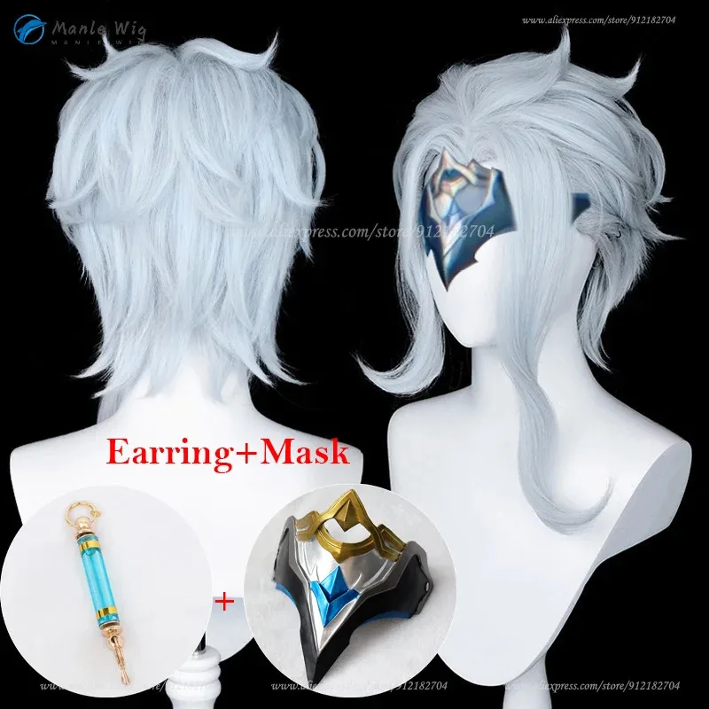 Doctor Cosplay Fatui II Dottore Cosplay Wig Light Blue Heat Resistant Synthetic Hair II Dottore Cosplay Mask + Wig Cap
Doctor Cosplay Fatui II Dottore Cosplay Wig Light Blue Heat Resistant Synthetic Hair II Dottore Cosplay Mask + Wig Cap