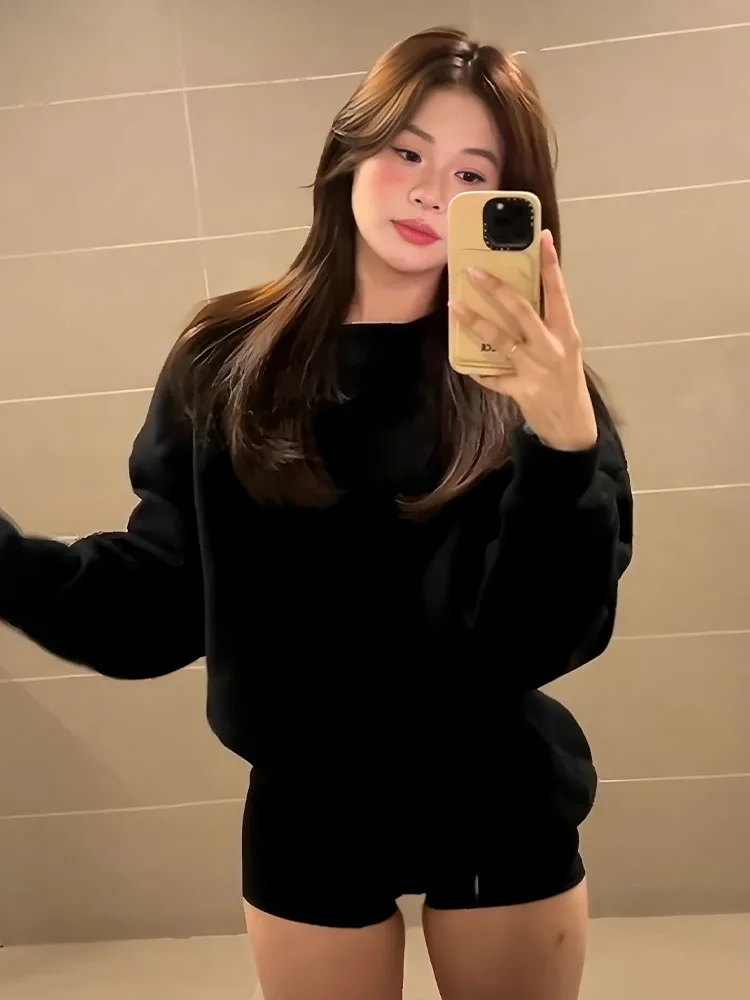 Loose Long Sleeve round Neck Sweatshirt Women's Korean Style Comfortable Casual Fashionable Top for Autumn Winter
Loose Long Sleeve round Neck Sweatshirt Women's Korean Style Comfortable Casual Fashionable Top for Autumn Winter