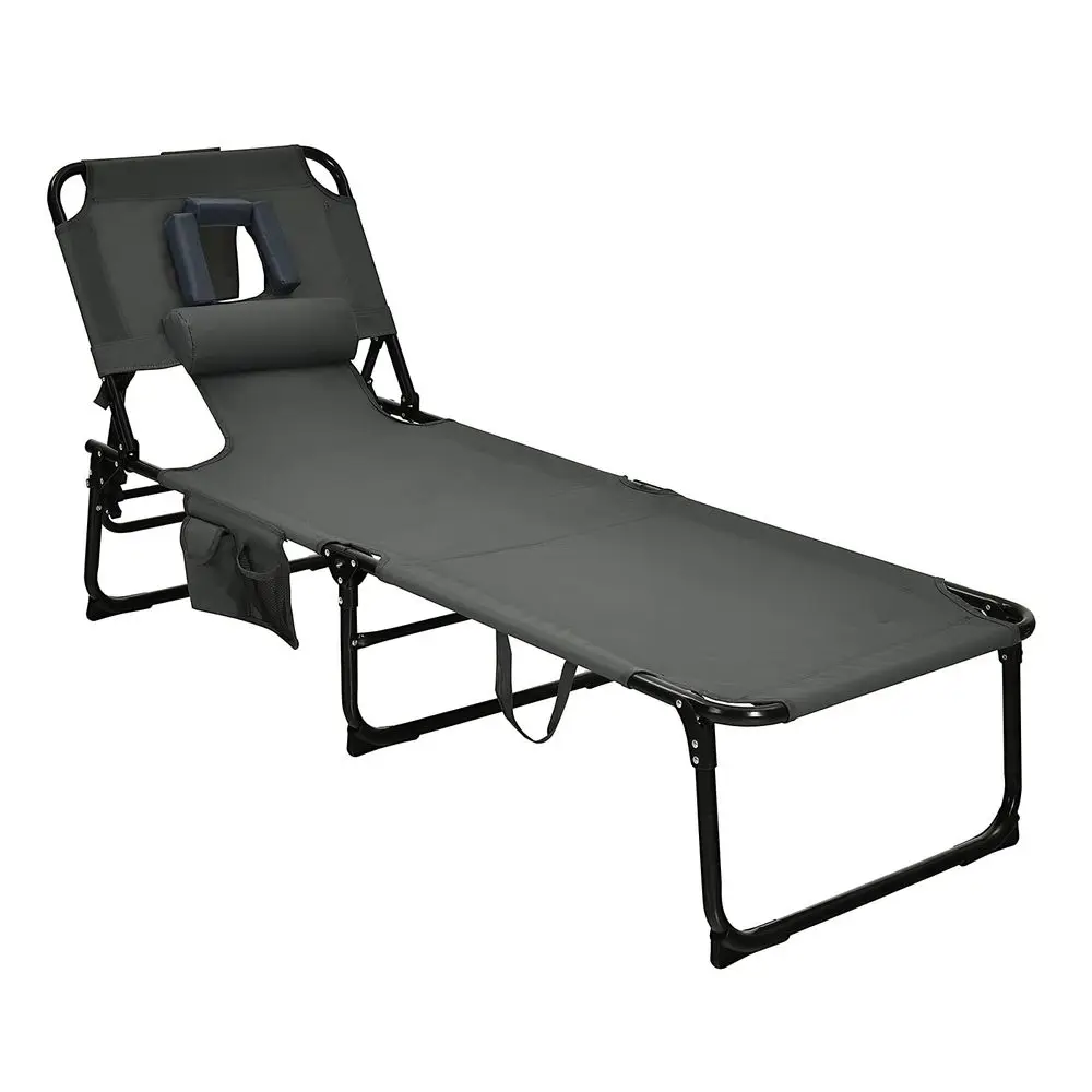 Tanning Chair, Folding Beach Lounger with Face Arm Hole, Adjustable Backrest, Side Pocket, Pillow amp Carry Handle, Outside Sun
Tanning Chair, Folding Beach Lounger with Face Arm Hole, Adjustable Backrest, Side Pocket, Pillow amp Carry Handle, Outside Sun
