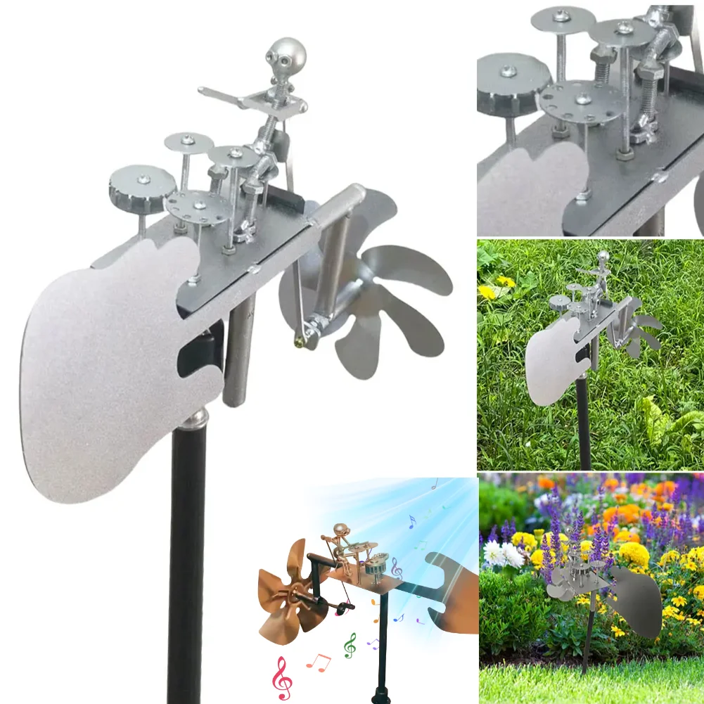 Metal Wind Spinner Metal Drummer Windmill Statue Percussionist Music Figurines and Statues for Yard Lawn Garden Patio Decor
Metal Wind Spinner Metal Drummer Windmill Statue Percussionist Music Figurines and Statues for Yard Lawn Garden Patio Decor