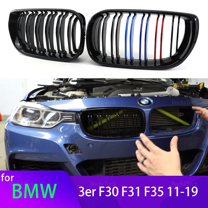 2Pcs Car Style Gloss Black Front Kidney Double Slat Grill Grille for BMW 3 series F30 F31 F35 2011-2019 Car Accessories
2Pcs Car Style Gloss Black Front Kidney Double Slat Grill Grille for BMW 3 series F30 F31 F35 2011-2019 Car Accessories